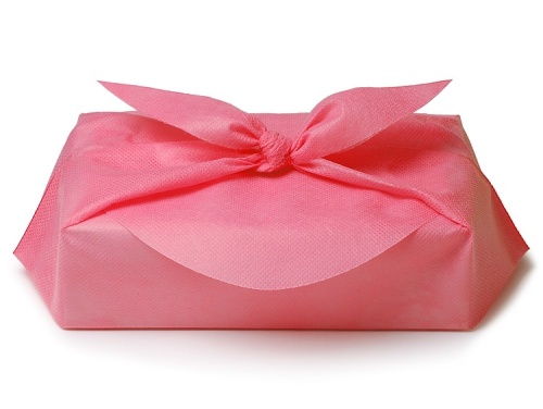 07-15310-542 不織布結び巾着 もも 大