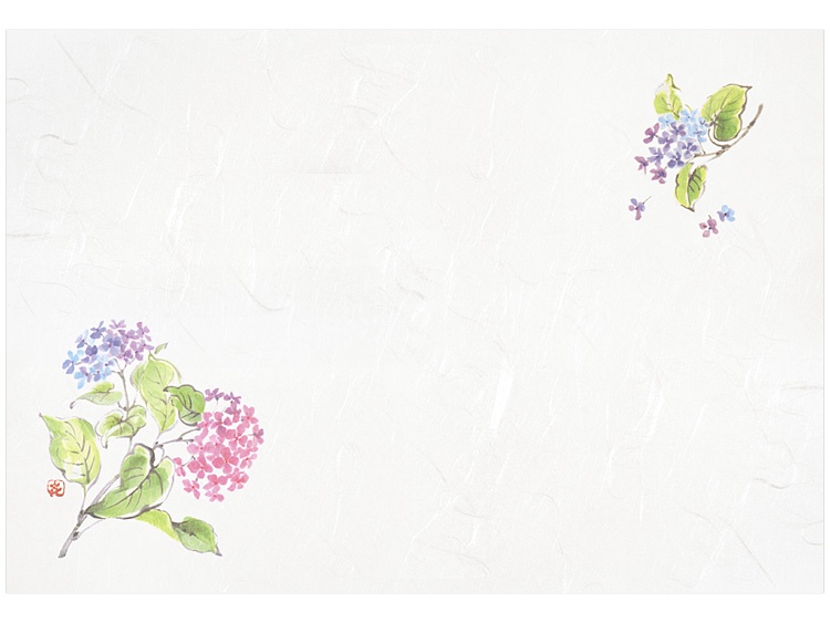 00-18202-154 テーブルマット 尺5 あじさい（450×310mm）