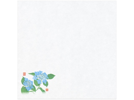 00-18404-123 耐油天紙 四季 15角 紫陽花（150×150mm）