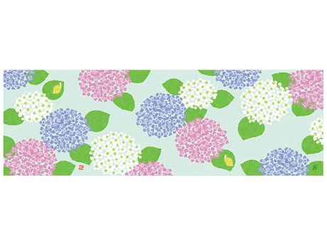 07-15302-232 掛紙 ミニ幅広 あじさいにでんでん（385×127mm）