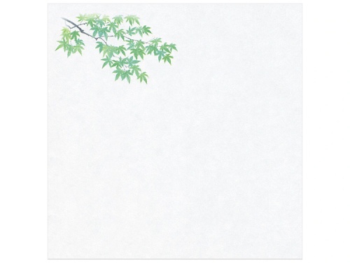 00-18404-141 耐油天紙 花宴 15角 青もみじ