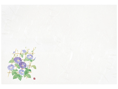 00-18208-514 マット 彩宴 朝顔（竹垣）No.321（380×260mm）