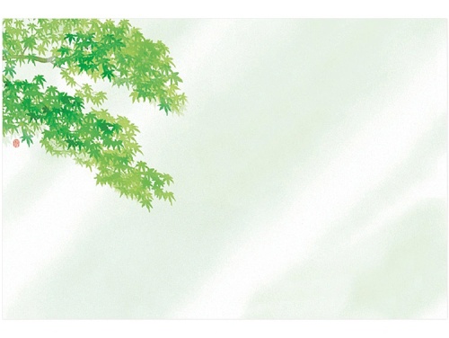 00-18208-440 テーブルマット 花雅 尺三 青もみじ（385×260mm）