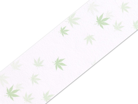 07-15302-422 帯紙 緑もみじ（55×530mm）