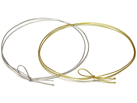 松葉結びゴム 金・銀（細）