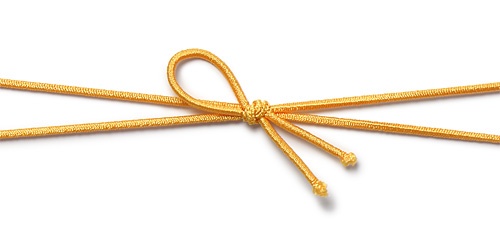 00-17403-406 花むすびゴム 橙 12cm