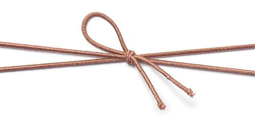 00-17403-412 花むすびゴム 栗皮茶 12cm