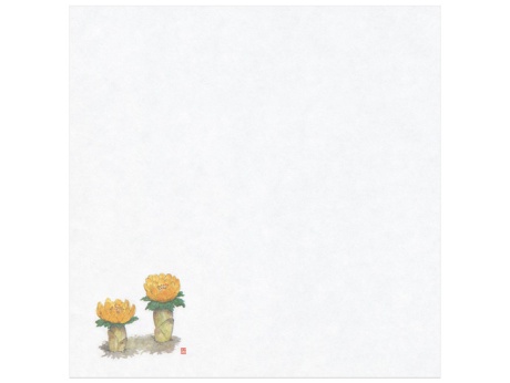 00-18404-126 耐油天紙 四季 15角 福寿草