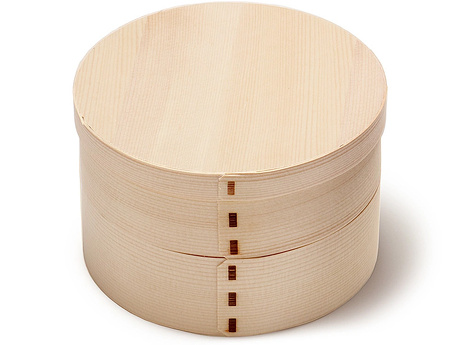 00-11205-284 経木曲物 丸型2段140φ