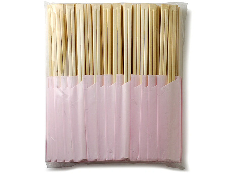 07-11303-391 割箸 竹天削 24cm 雲竜ピンク 箸袋セット