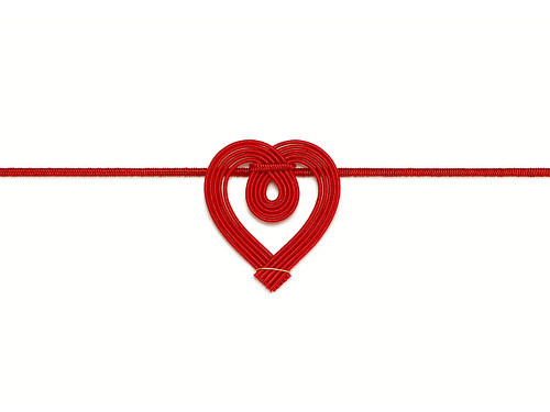 07-17403-101 水引飾りゴム ミニハート 赤 