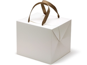 紙製手提袋 キャリーボックス 白 70-3【包】画像