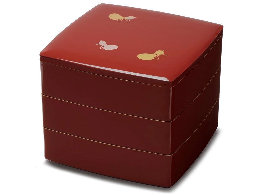 塗おせち重箱 宴 朱 6.5寸3段【通常価格2,950円】画像