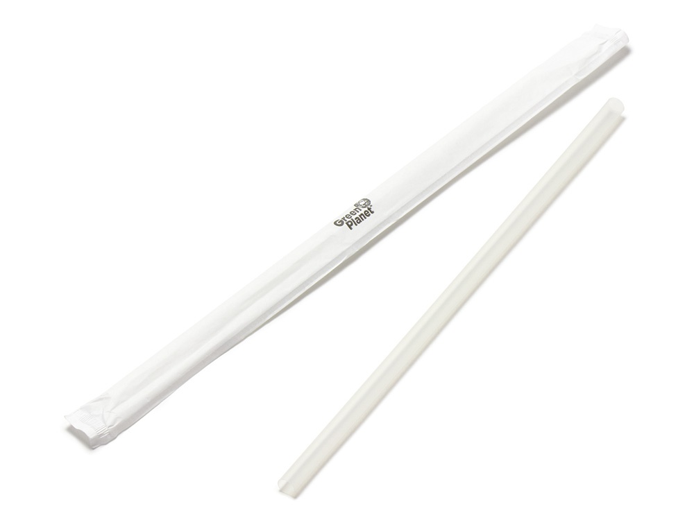 バイオポリマー ストレートストロー 6φ×20cm 紙包装画像