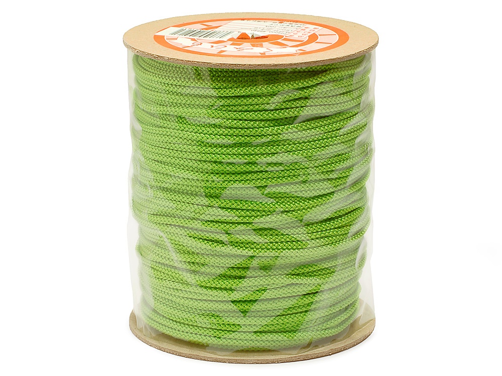 くみひも 江戸打中太 黄緑 4mm×150m画像